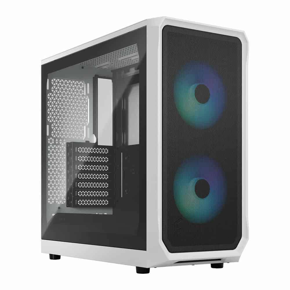 Fractal Design Focus 2 RGB White Mid Tower Tempered Glass PC Case